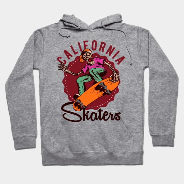 California Skater: A Skeleton Hits the Halfpipe Hoodie by Wear Your Story